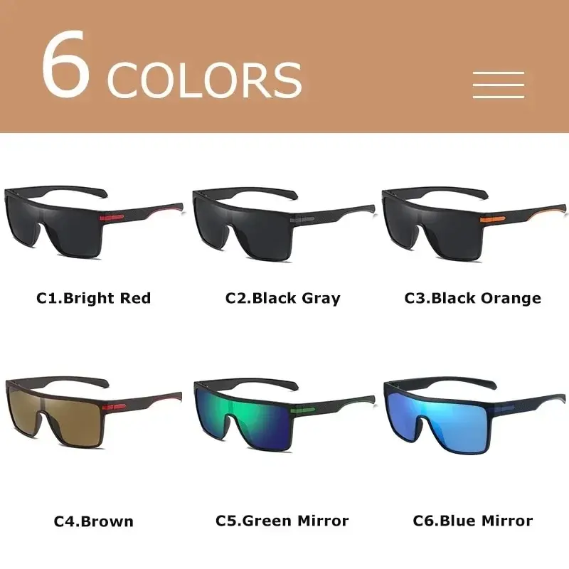 CRIXALIS Fashion Polarized Sunglasses For Men Square Oversized Anti Glare Driver Mirror Sun Glasses Women UV400 Goggles Male 5