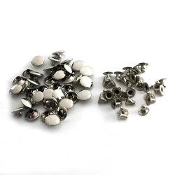 Bulk Pack of Metal Single Cap Rivets for Leather Craft and Accessories - Versatile Decorative Fasteners (Silver)