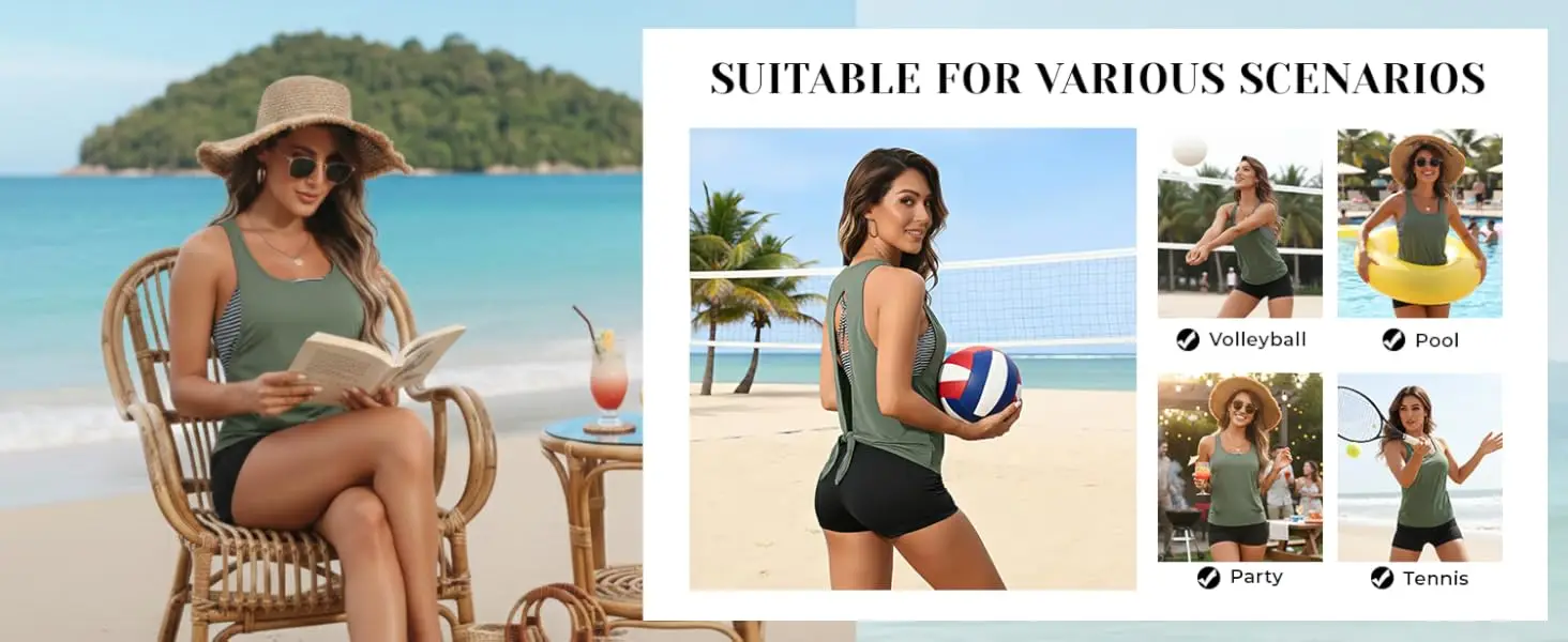 3 piece tankini swimsuit boyshorts