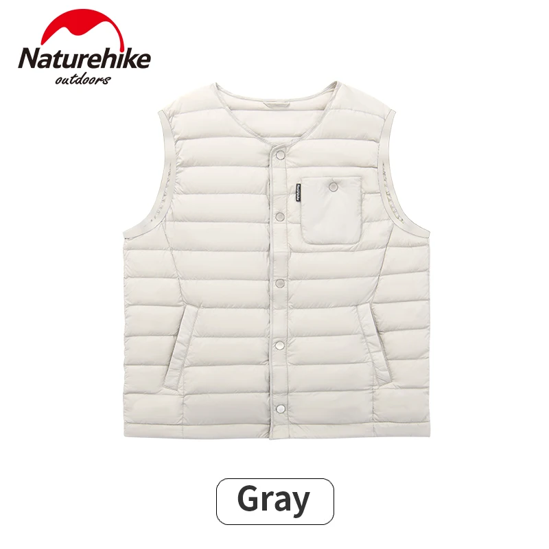 Naturehike Goose Down Vest 800FP Warm 90% White Goose Down Jacket Ultralight Button Coat Man/Woman Windproof Outdoor Travel