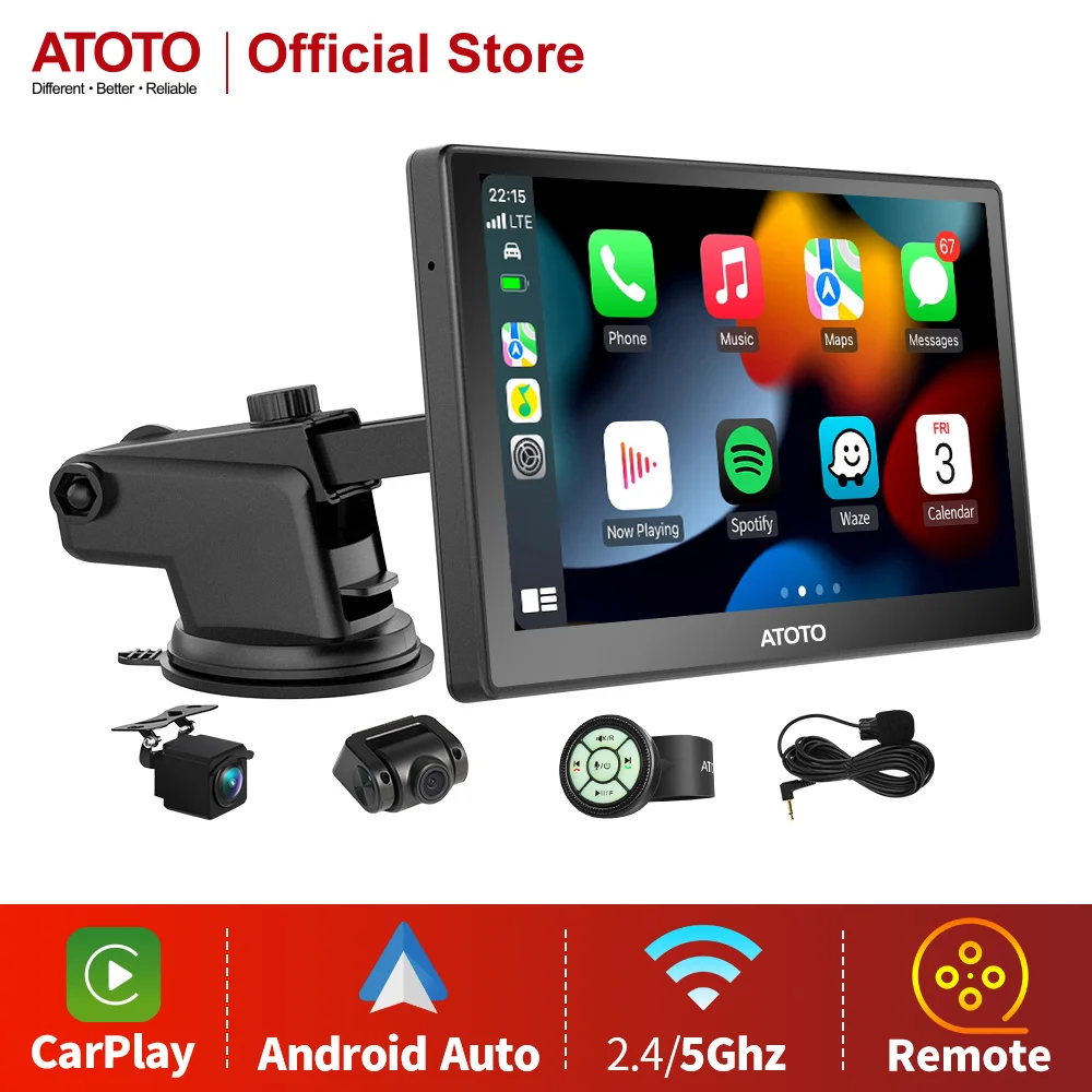 Atoto P8 7inch Ondash Car Gps Navigation Wireless Carplay & Android