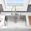 Stainless Steel Kitchen Sink 33x19 Drop In Workstation Sink 16 Gauge 10 Inch Dee 3