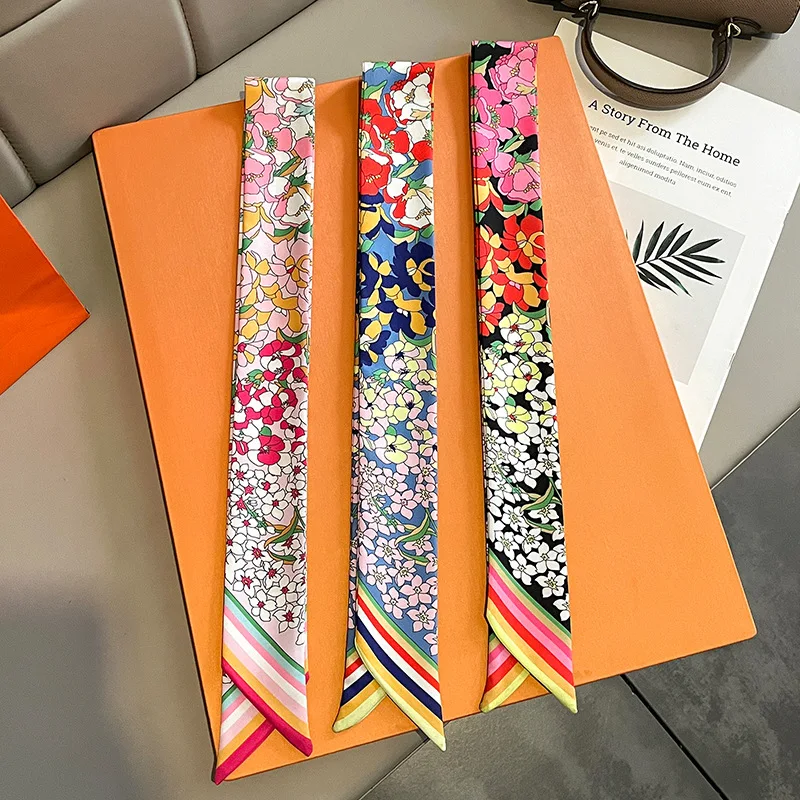 

Fashion Tied Bag Scarves 2023 Narrow Small Scarf Luxury Style Long Ribbon Popular Handle Skinny Scarves New 85x5cm Small Slender