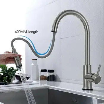 Faucet, kitchen pull-out sink faucet, hot and cold water, household use, vegetable washing, rotatable, bathroom 1