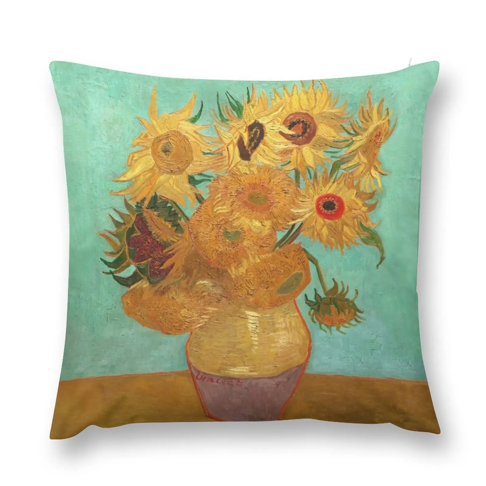 

Vincent Van Gogh Twelve Sunflowers In A Vase Throw Pillow Cushion Cover Luxury luxury decor luxury home accessories