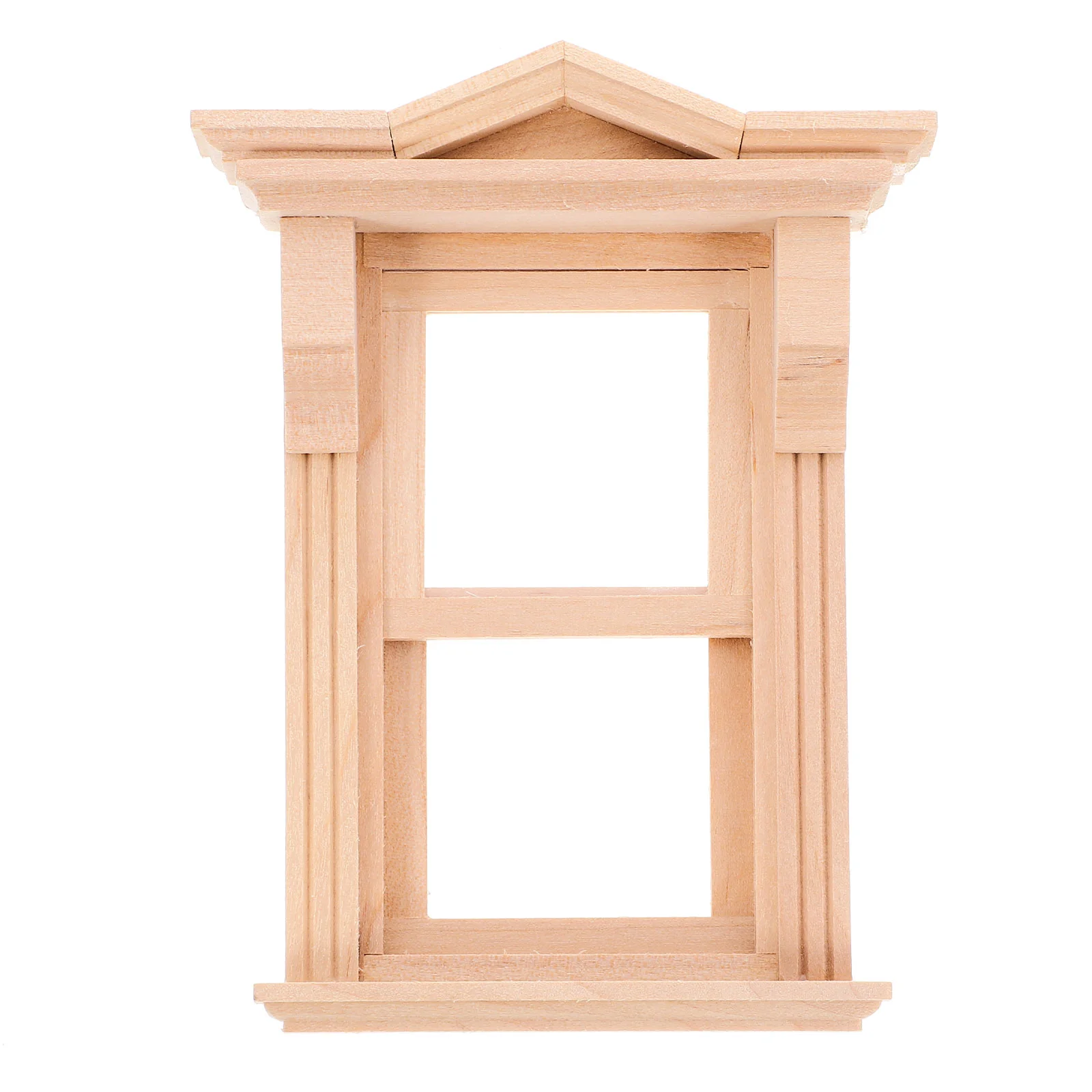 Miniature Dollhouse Accessories Wooden Dollhouse Window Model House Furniture Decor