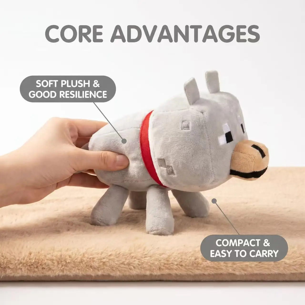 20cm Soft Plush Wolf Toy Doll - Perfect Gift