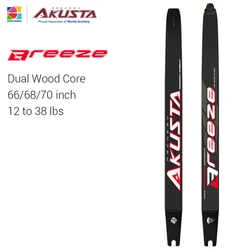 Akusta-Recurve Bow ILF Limbs, Dual Wood Core, Fiber Glass, Bow Limbs, Breeze Series, 66 