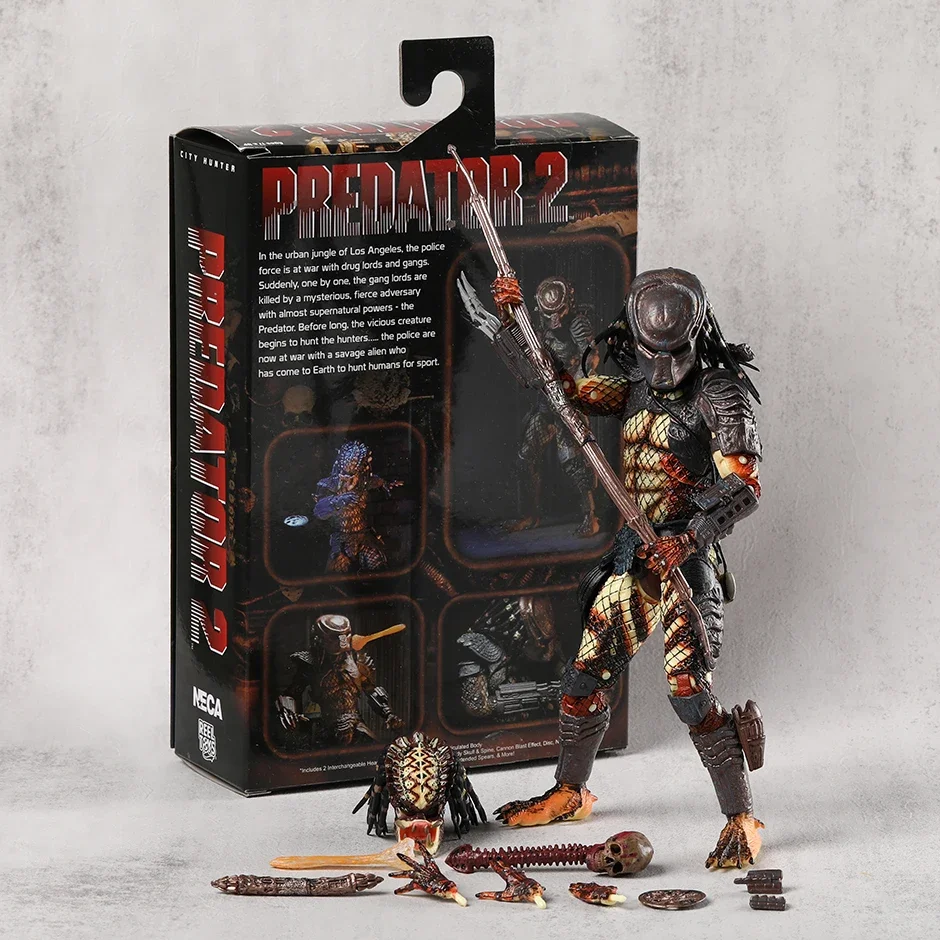 Neca Reel Toys 7 "Scala-1990 Predator 2 Ultimate City Hunter Model Figurals Brinquedos Action Figure
