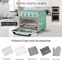 Retro Toaster oven - 19QT Air Fryer Oven & Toasters Combo, Large 7 in 1 Convection Oven for Family Use, 360° Even & Healthy Cook 2