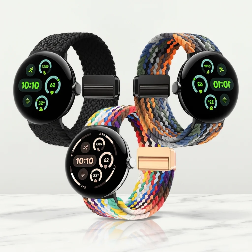 Sport Nylon Magnetic Braided Bracelet Band - 41mm Adjustable Strap