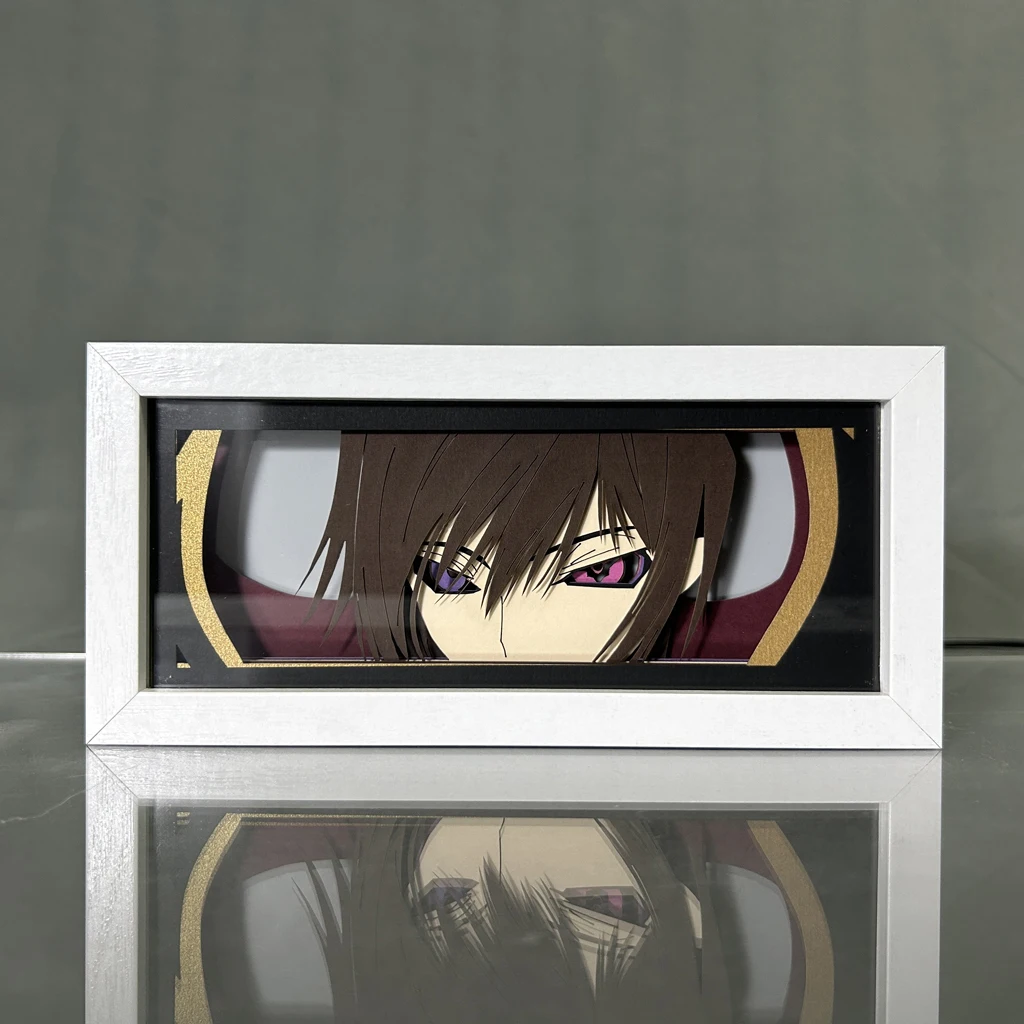 Code Geass Paper Cut Light Box Lelouch Lamperouge Table Lamp for Bedroom Decor Desk Anime Shadow Box Kid Birthday Gift