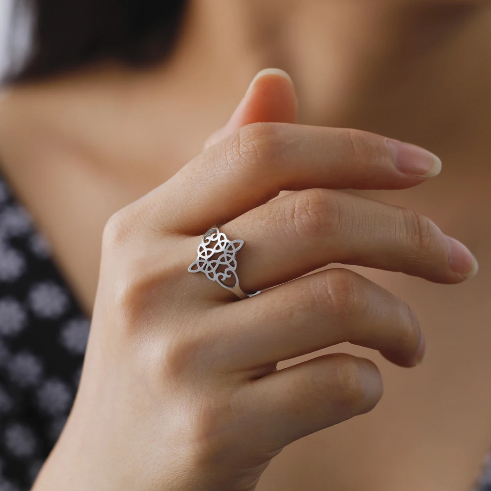 zeit Hexenknoten Verstellbare Ringe Männer Frauen Edelstahl Hexerei Wicca Fingerringe Amulett Schmuck Geschenk ﻿ – Detail 30