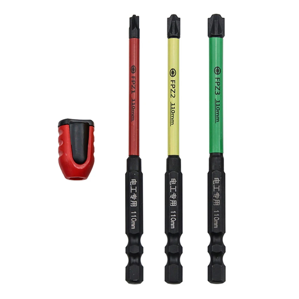 4 teile/satz 65mm/110mm FPH FPZ Spezielle Schlitz Kreuz Schraubendreher Bit mit Magnetische Ring Für Steckdose Schalter elektriker Power Tool – Detail 7