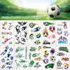 10PCS Temporary Tattoos for Children Football Soccer Fan Fake Tattoo Sticker Temporary Tattoo Sticker Sleeves Waterproof Man Kid 1