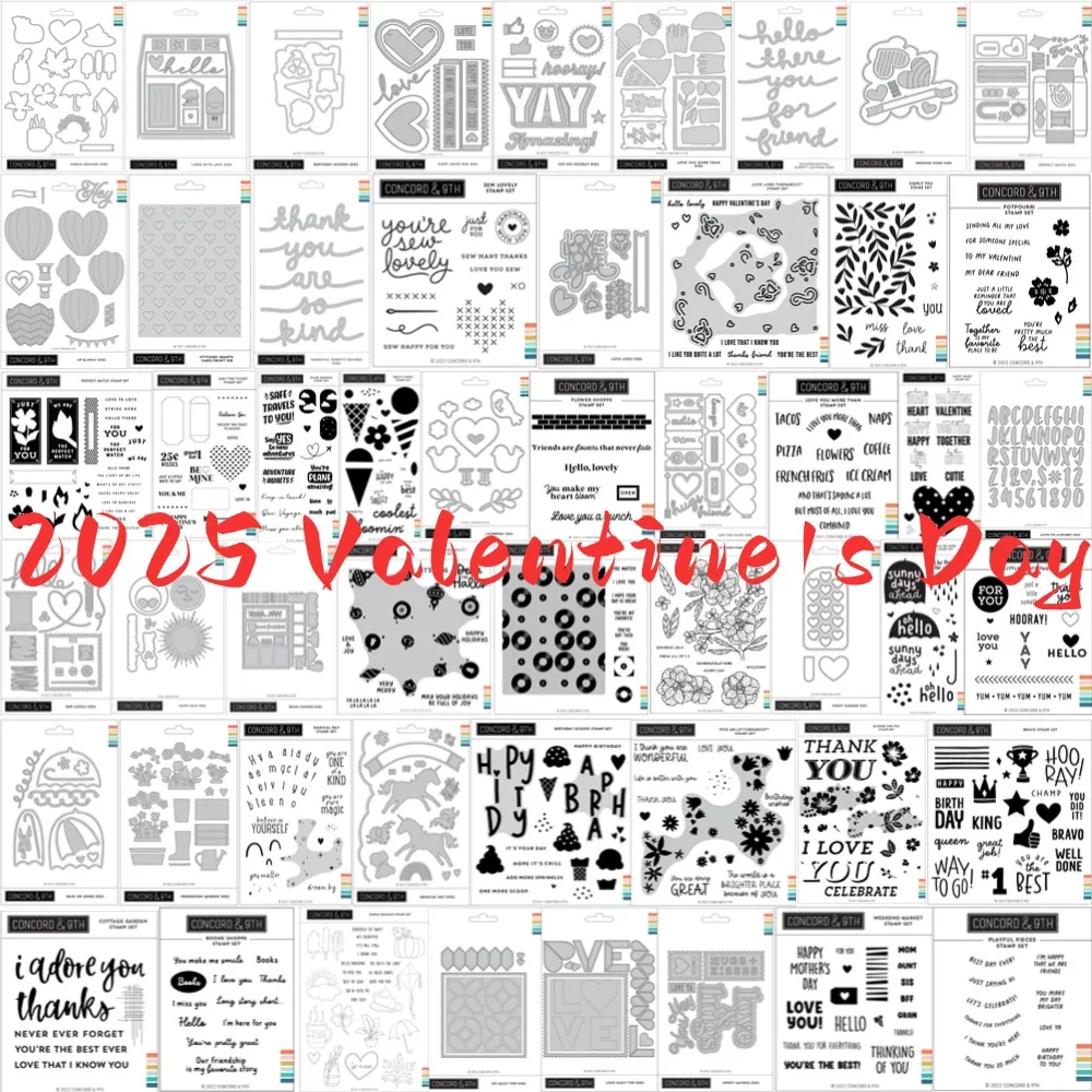 Valentine's Day Metal Cutting die And Unicorn Stamp For Scrapbooking Stencil Embossing Mold DIY Paper Cards Craft Cutting