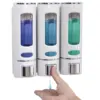 2/3 Heads Shower Soap Dispenser Wall Mounted Adhesive Bathroom Shampoo Handwashing Fluid Conditioner Storage Container 6