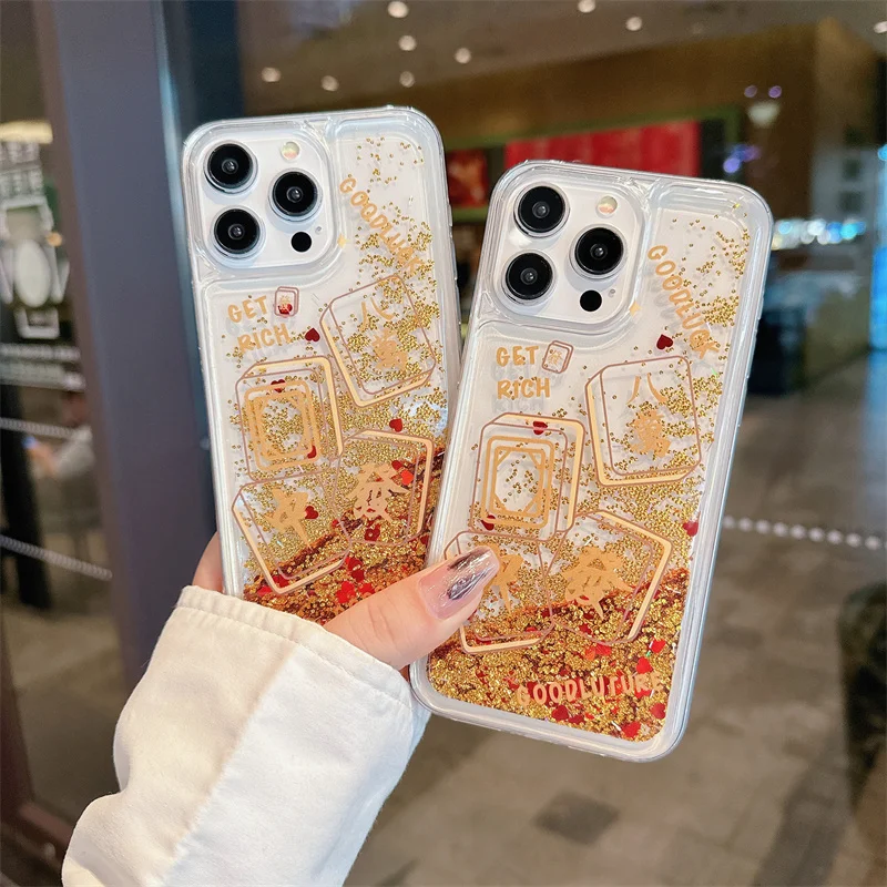 Quicksand Sand Phone Case Neon Sand Glow Case Glitter Luminous