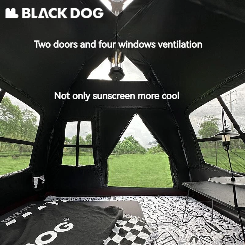 야외 탐험의 필수품, 네이처하이크 BLACKDOG 자동 원터치 텐트