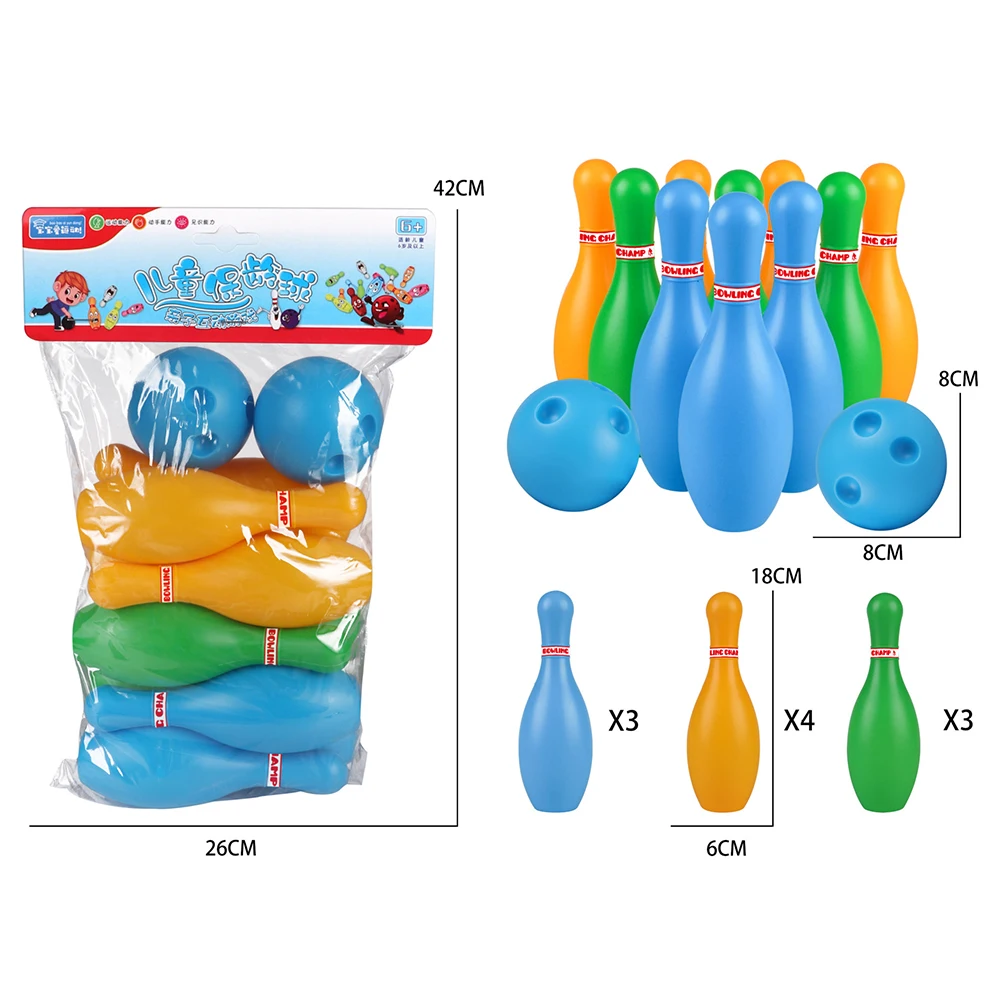 Fun and Educational Toddler Bowling Set with 10 Pins and 2 Balls for Indoor and Outdoor Sports Games, Perfect Kids Baby Gift