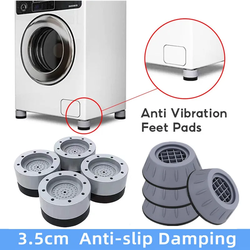 Coussinets anti-vibration pour machine à laver, pieds en caoutchouc,  polymères de jambes, coussretours anti-vibration, réduction du bruit, base  universelle pour meubles, nouveau - AliExpress