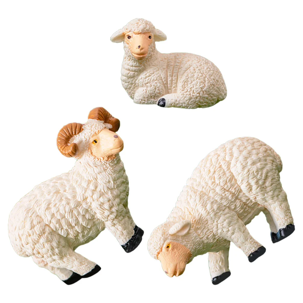 

Fairy Garden Accessories Simulation Sheep Model Outdoor Toys Resin for Home Decor