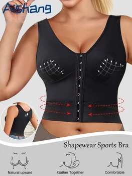 Aishang femminile chiusura frontale correttore di postura sollevare reggiseno donna push up biancheria intima antiurto supporto sportivo gilet fitness reggiseni