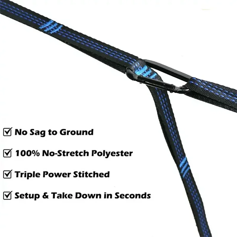 Strong Carabiner Cips For Hammock Rope Accessories String And Strap Carabiners 2pcs 3m 2m Set Meters Camping Equipments Tent