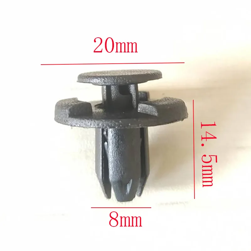 닛산 Qashqai Juke Pathfinder 등을위한 50Pcs 8mm 구멍 부팅 및 트렁크 트림 클립 자동 패스너