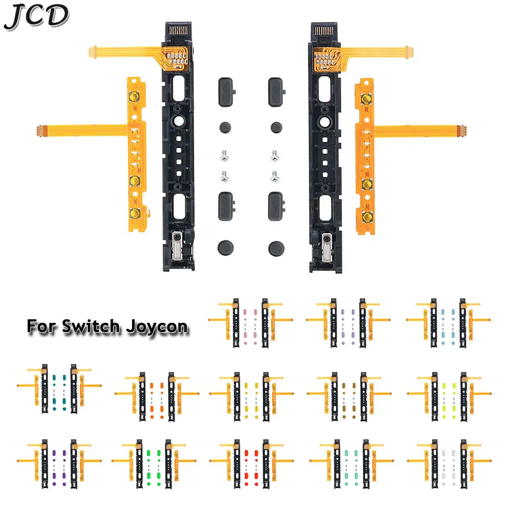 Jcd Sostituzione Joycon Guida Di Scorrimento Sinistra Destra Con Sensore Per Interruttore Joycon Controller Pulsanti Sl Sr Con Viti Per Cavo Flessibil