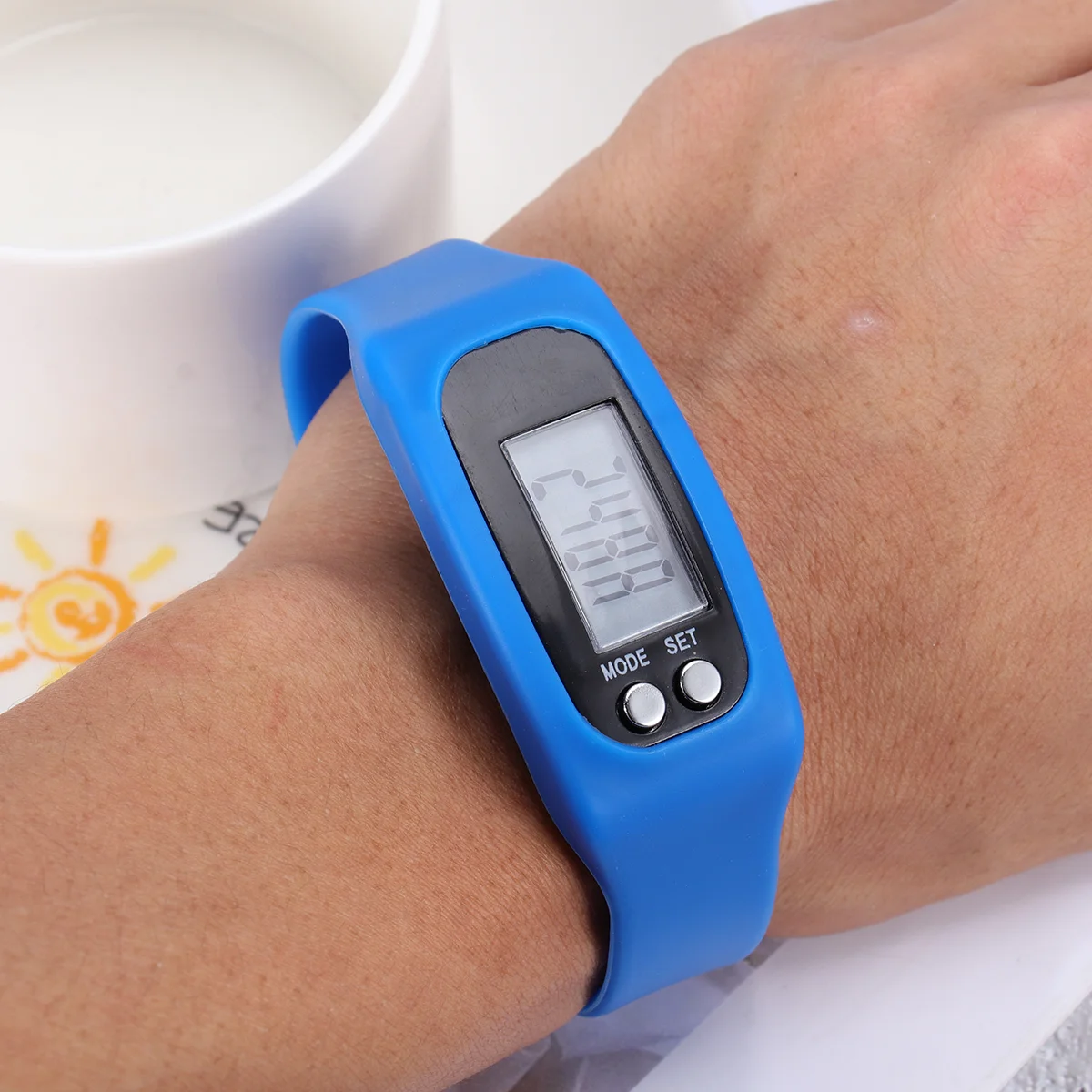 

Pedometer Watch Calories Monitor Bracelet Wristband Waterproof Sports Wristwatch