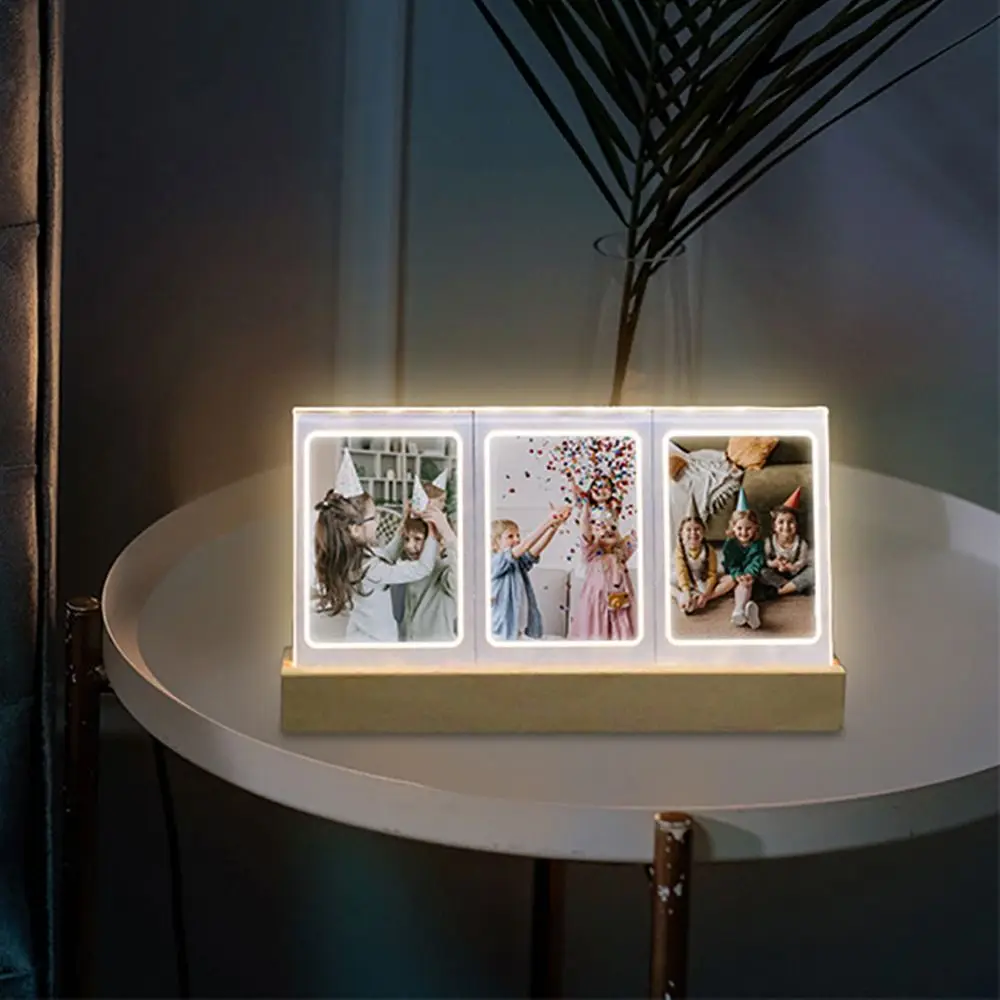 For Fuji Mini 12 3 In 1 3 Inch Photo Frame Acrylic LED Light Photo Table Instant Film Camera For Fujifilm Instax Mini Film