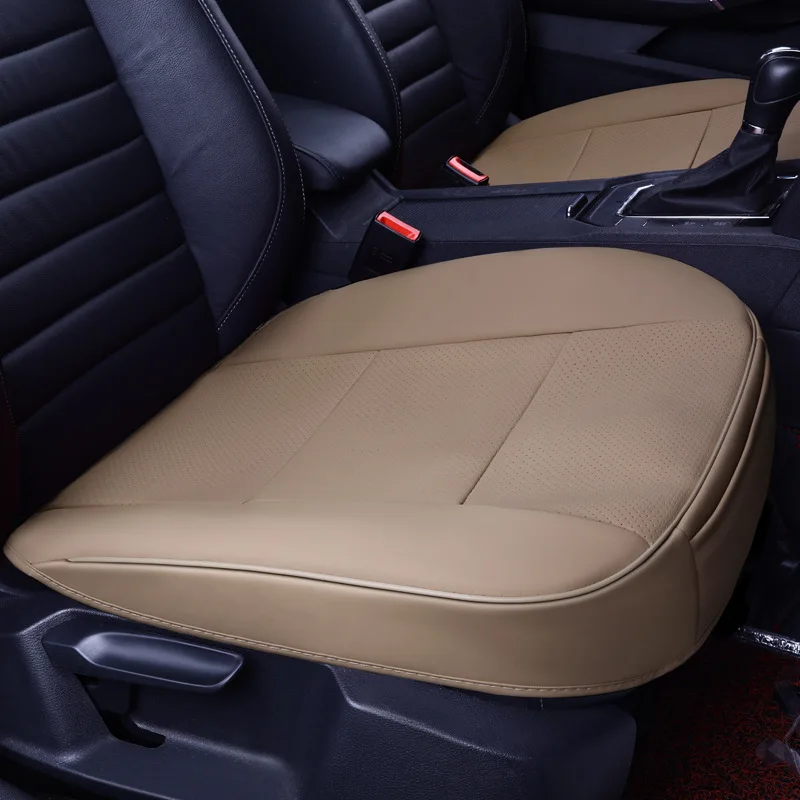 Universal PU Leather Car Seat Cover Front Seat Chair Cushion Protector - Full Car Seat Covers in Brown