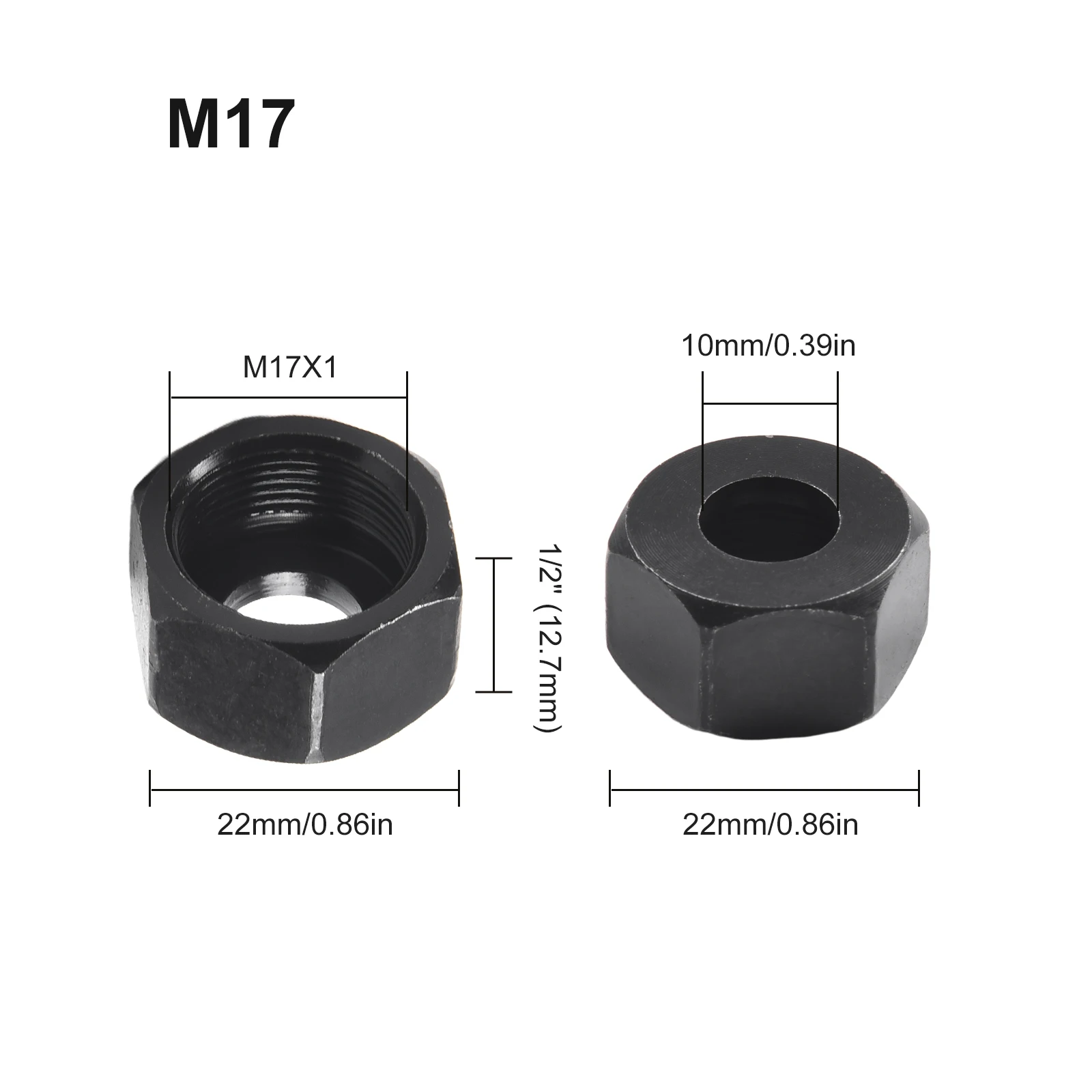 

M17 6/6.35/8mm Engraving Machine Chuck Nut Electric Router Milling Cutter Collet Chuck Adapter With Nut Power Tools