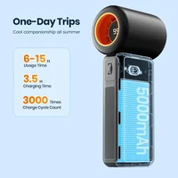 Handheld USB Turbo Fan  Super Strong Airflow Infinite Speed Adjustment Long-Lasting Battery Rechargeable Multipurpose Pocket Fan