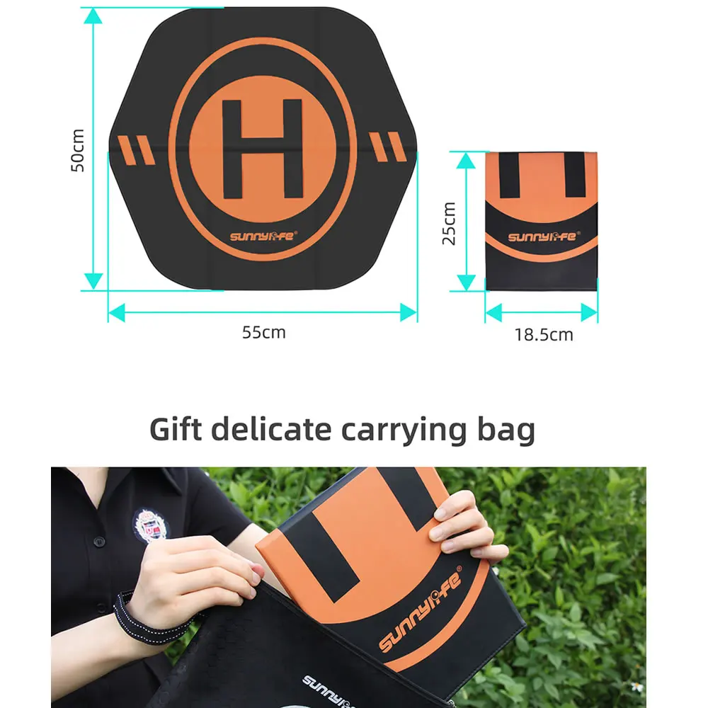 Drone Landing Pad Waterproof Foldable Parking Apron for DJI Mavic Mini 2/MIMI 3 Pro/Air 2S/DJI FPV Drone Landing Pad Accessories images - 6