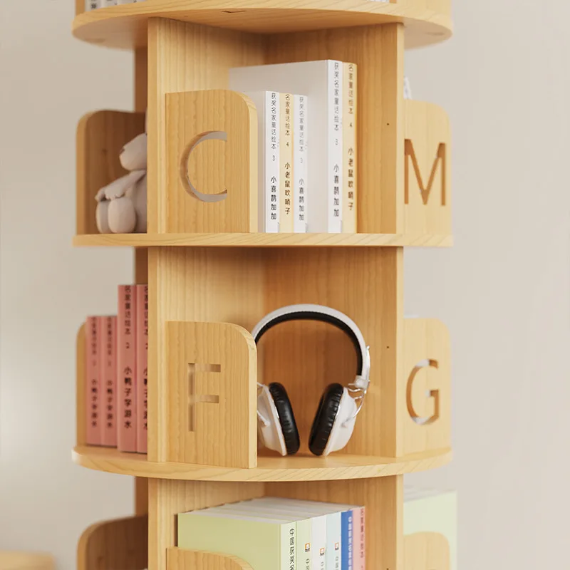 Rotating Kids Book Shelf Storage Organizer Bookcase Room Bookshelf Furniture Children's Desk Woltu Child Baby Songmics Furniture