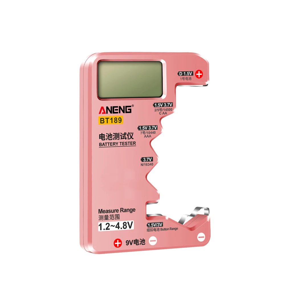 ANENG BT189 Digital Battery Tester LCD Display Button Battery Tester Portable Batteries Power Testing Capacitance Tool Universal 3