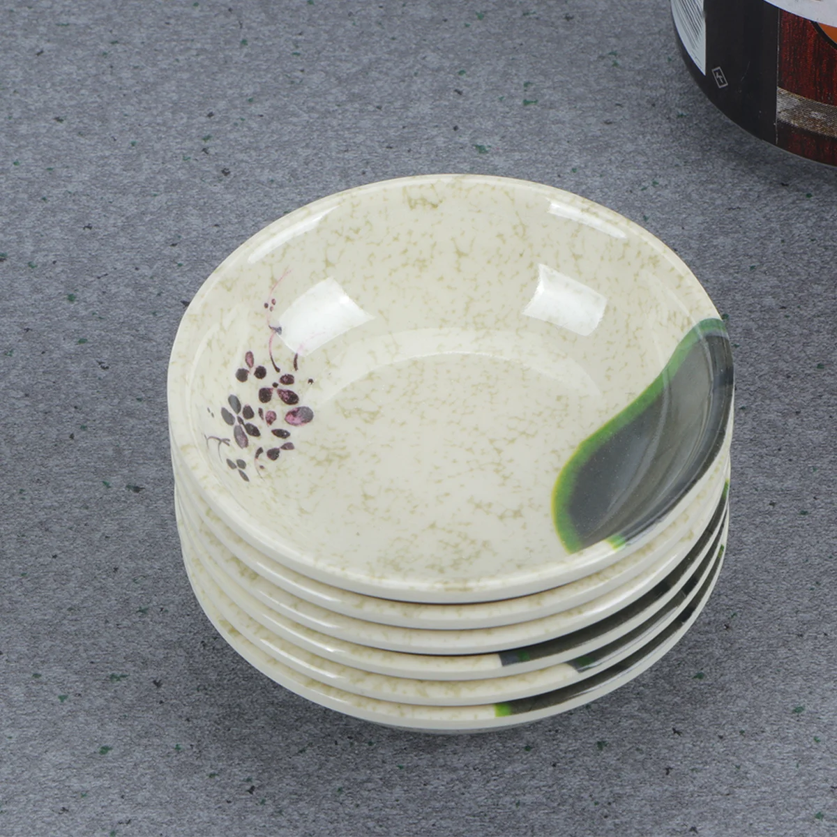 6 Pcs Melamine Sauce Plates Condiment Dish Dipping Bowls Kitchen Dining Bar Accessories Serving Platters Food Containers