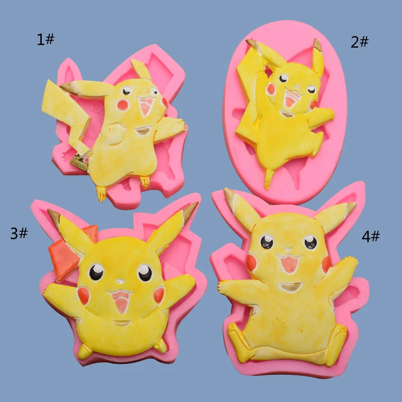 Moule en silicone Pokemon Pikachu Anime pour enfants, outils de cuisson de  cuisine, bougie 3D, dessin animé, chocolat, bonbons, dessert, gâteau Chi -  AliExpress