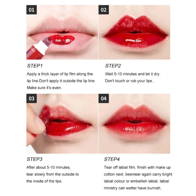 6 Colors Amazing Peel Off Liquid Lipstick Waterproof Long Lasting Lip Gloss Tint Moisturizing Tear Off Lip Stain Makeup Cosmetic 5