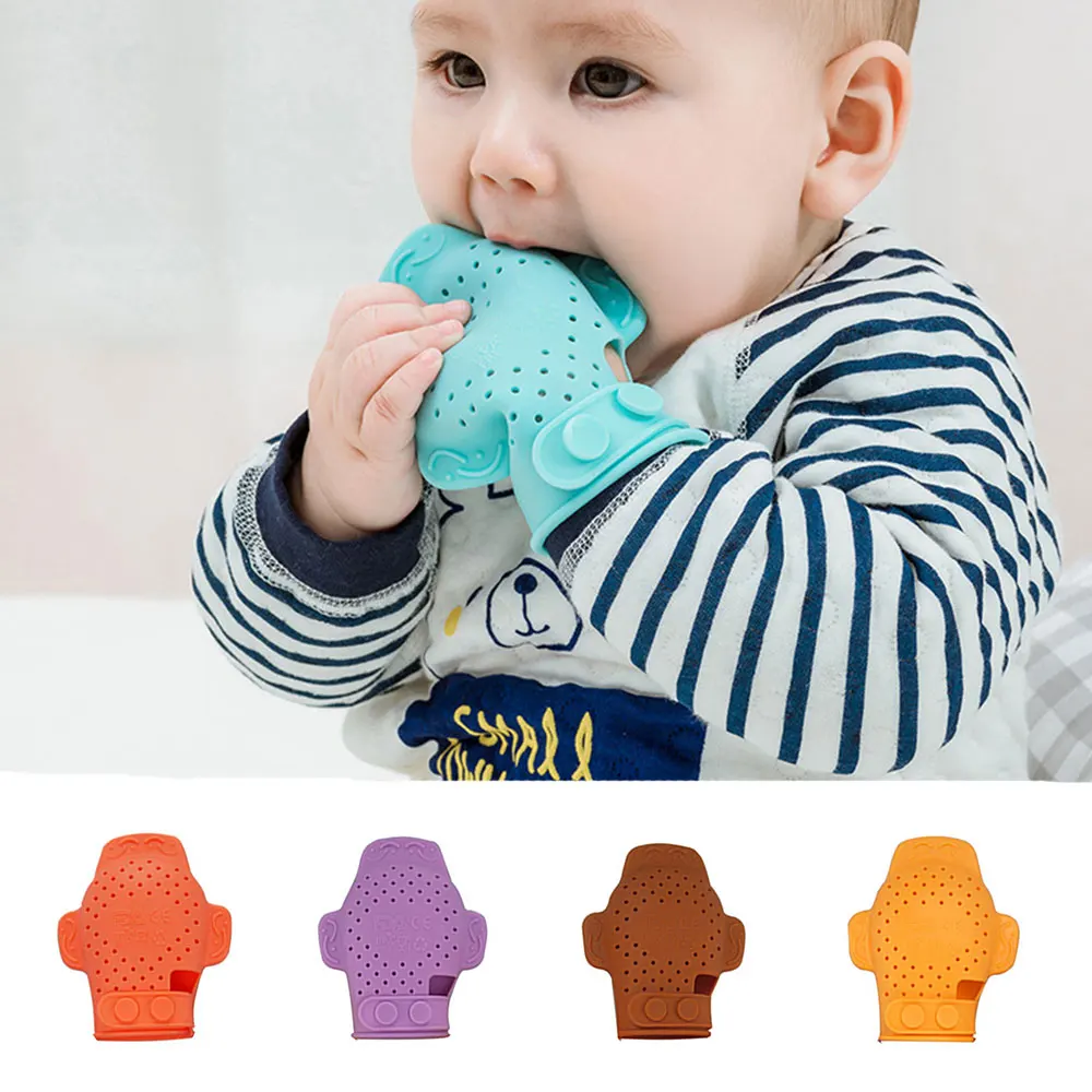Teething Toy Teether Gloves Glove Teether Baby Silicone Glove