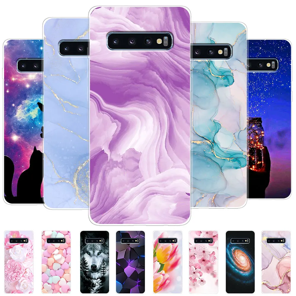 Per Samsung S10 5G Custodia S10 Plus Custodie Trasparenti In Marmo Acquerello Per Samsung Galaxy S10 Plus S10E Cover Paraurti Posteriore In Silicone