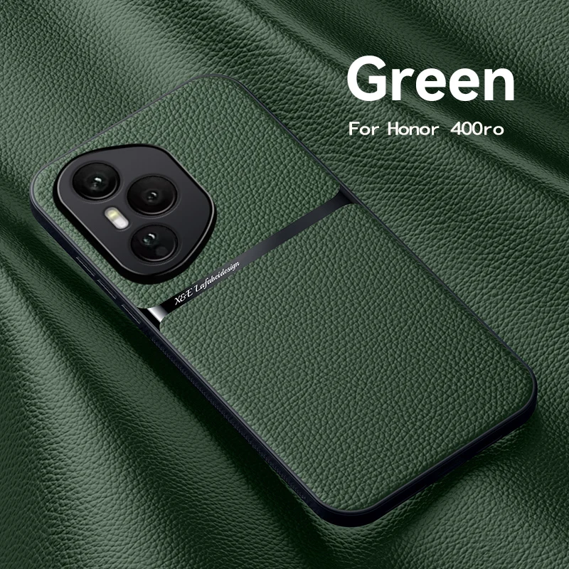 Luxury Leather Magnetic Phone Cover - Shockproof and Car Holder Compatible