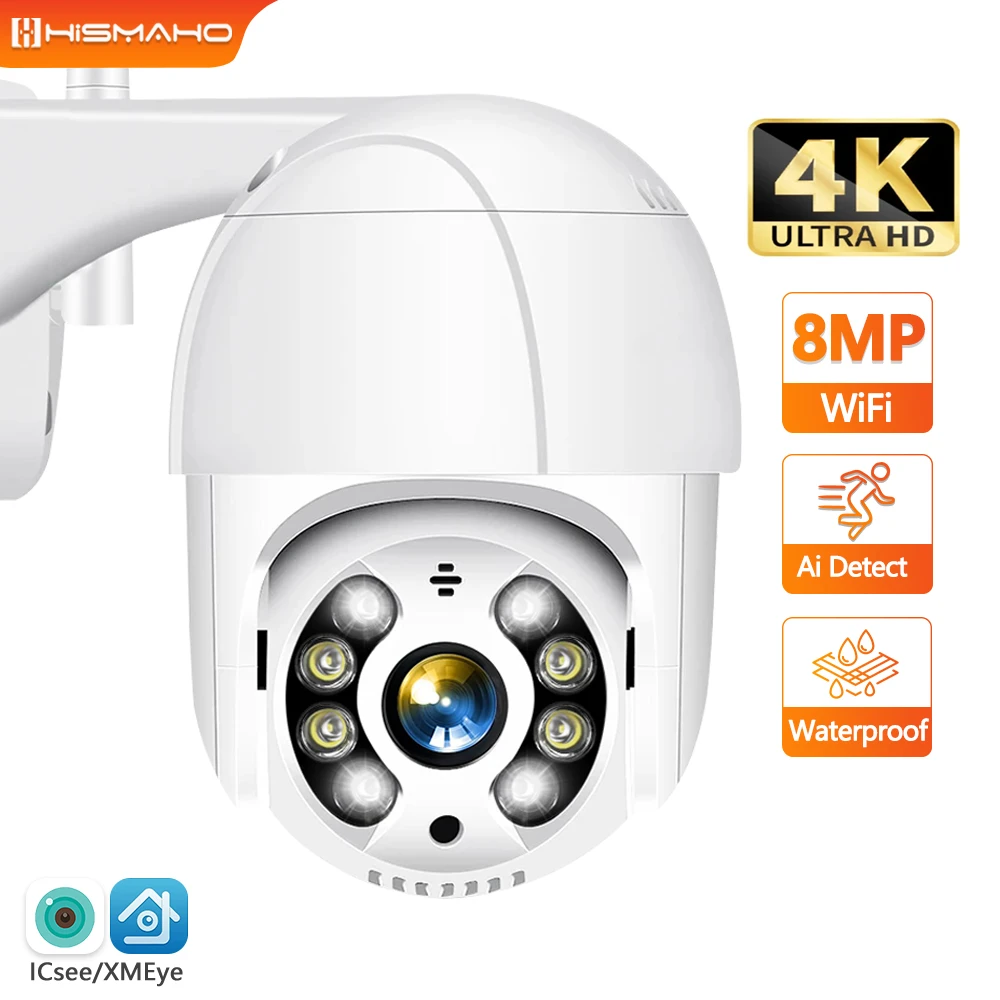 4K 8MP IP Camera WiFi Outdoor 5MP CCTV Video Surveillance Security