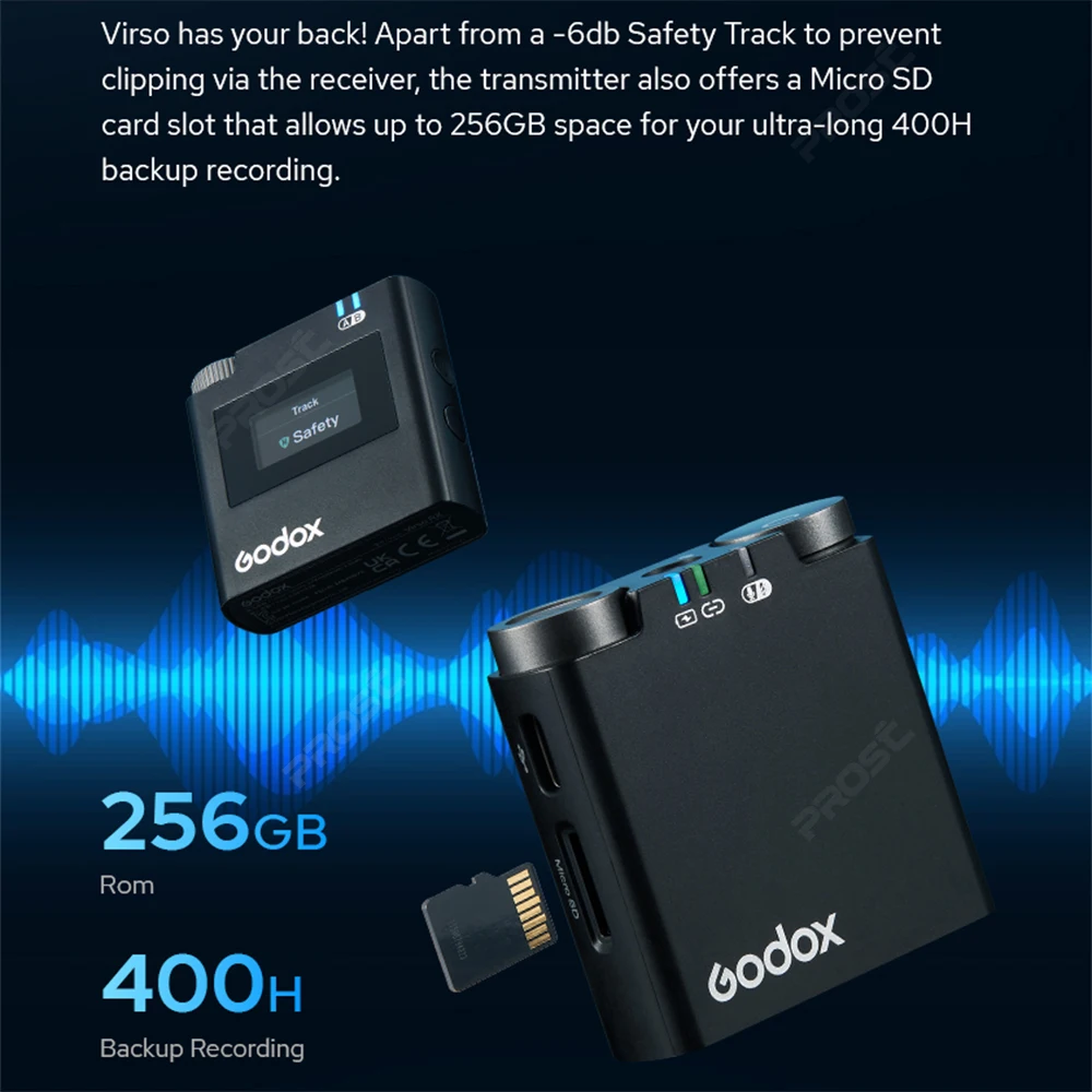 Godox Virso 무선 마이크, 인터뷰 녹화용, Virso S 송신기, 용 리시버 라발리에 마이크, M1 M2, 2.4GHz