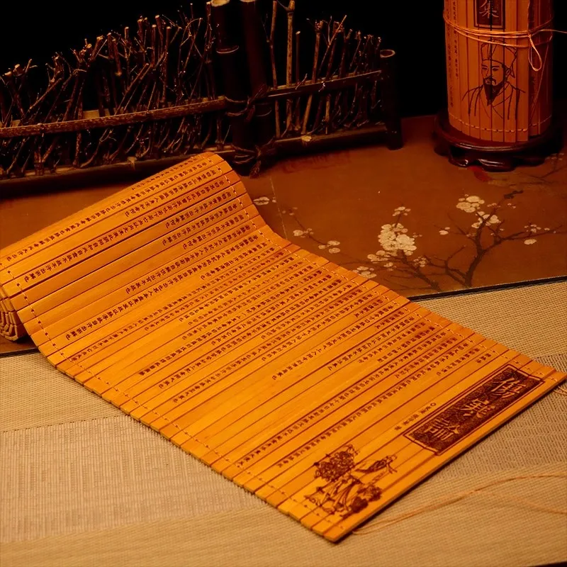 Traditional Chinese Medicine Health Preservation Huangdi Neijing Shanghan Lun Shenlong Bencao Jing Decorative Bamboo Slips