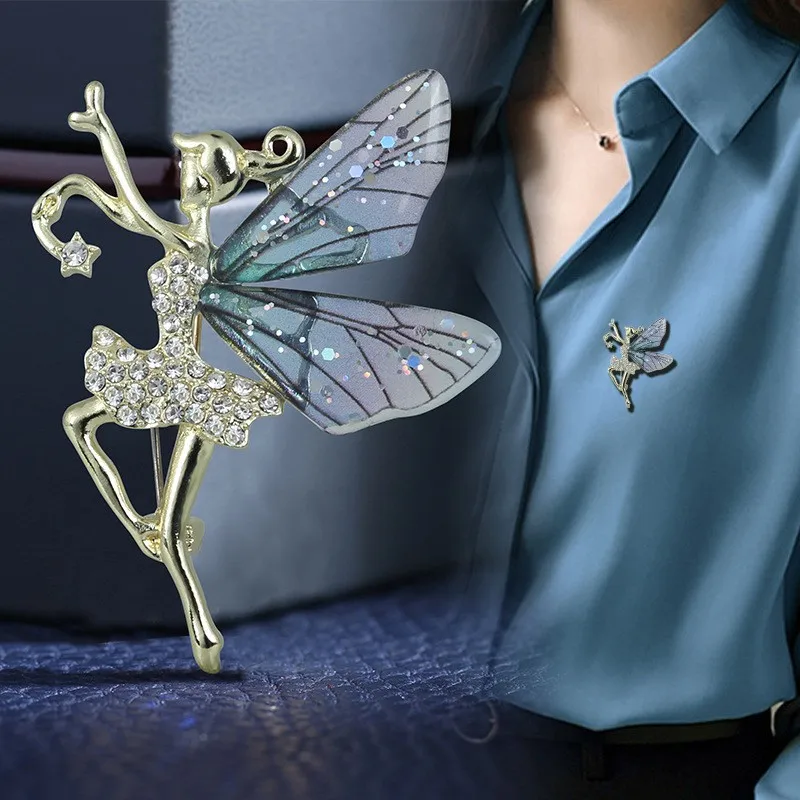 

2024 Muslim New Brooch Angel Girl Haute Couture Suit Sweater Accessories High-end Brooch Pin Design Sense