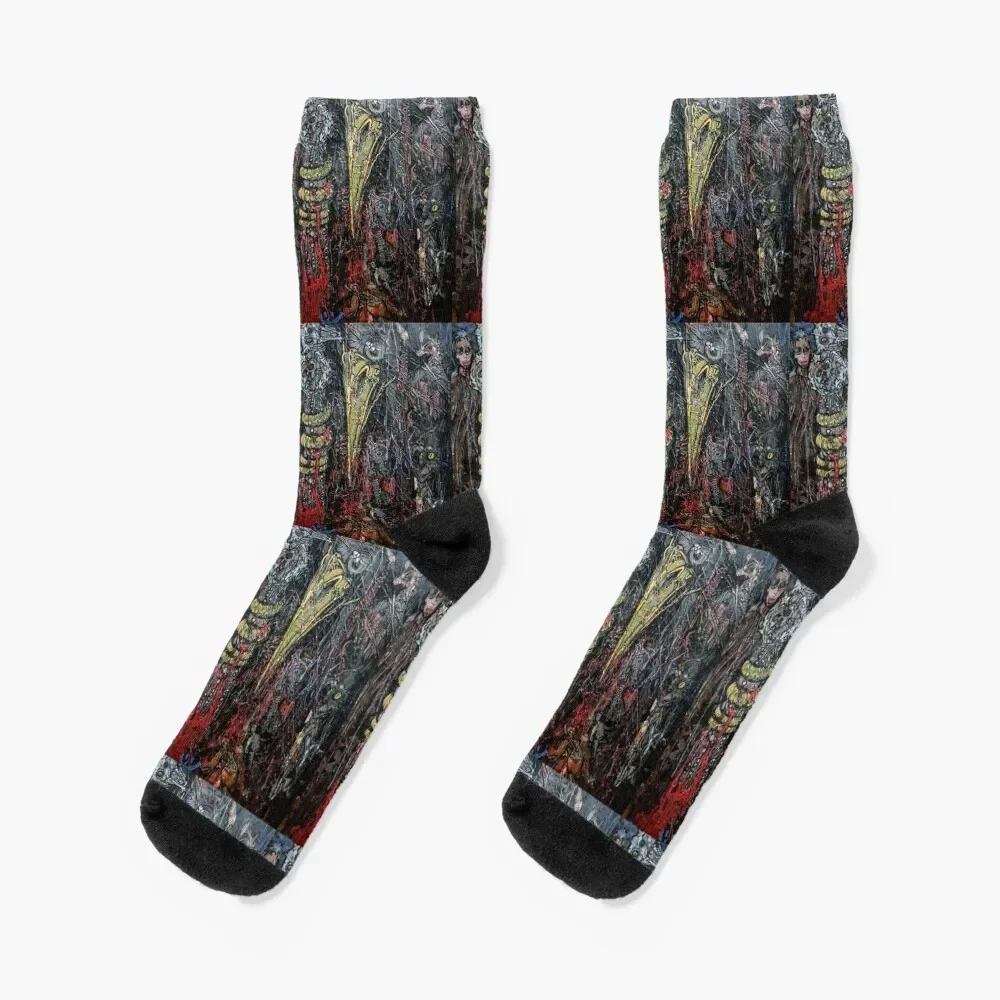 

Ornithological elder with others Socks with print heated essential Socks Female Men's