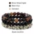 3pcs/set 8mm Natural Stone Beads Bracelet Set Pink Zebra Rhodonite ...